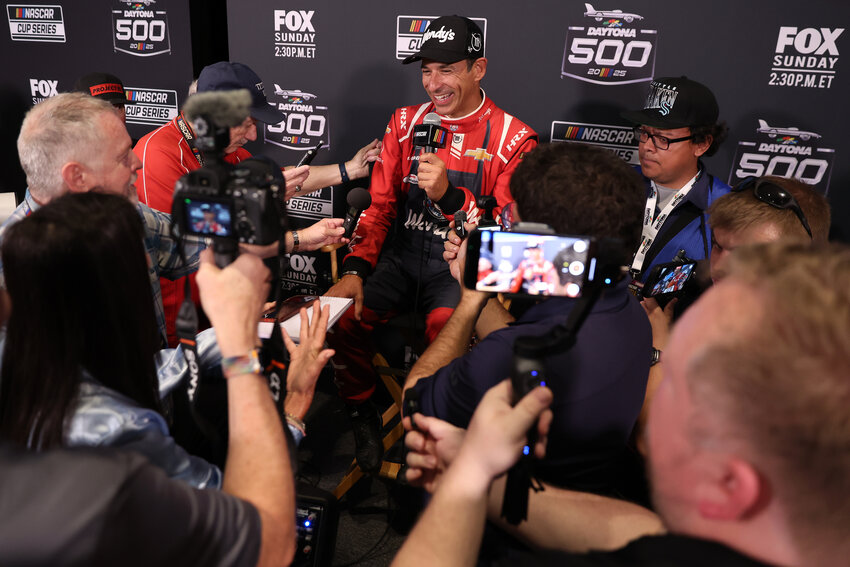 3-time Indianapolis 500 winner Helio Castroneves will be running his first Daytona 500 on Sunday. | Meg Oliphant with Getty Images