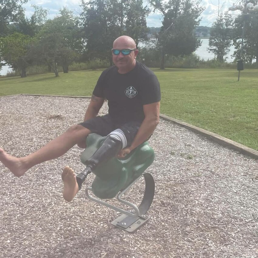 Bill Henry having some fun in a moment of downtime.