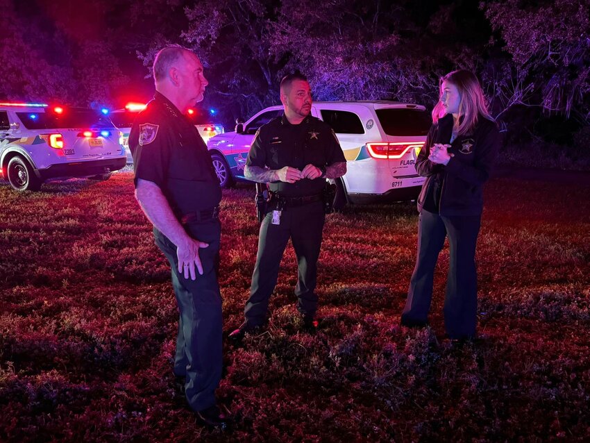 Sheriff Rick Staly (left) on-scene at the crash.