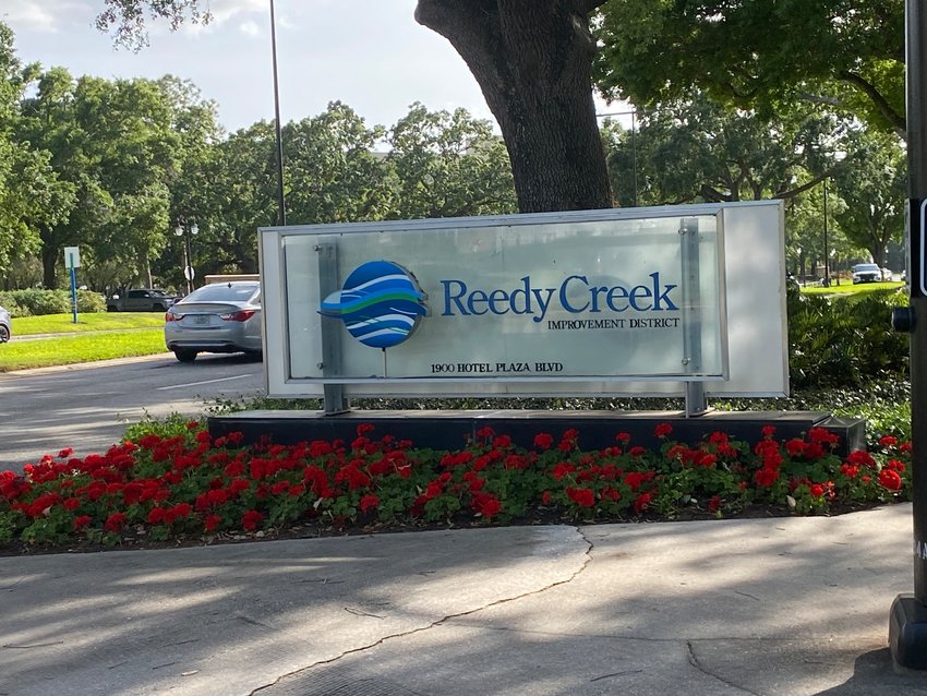 Signs referring to the now-defunct Reedy Creek Improvement District can still be seen around Disney World.