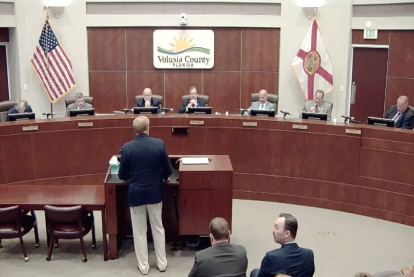 The Volusia County Council during Tuesday's lengthy public comment session.