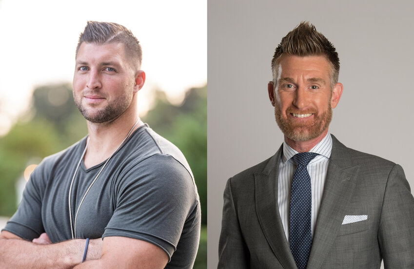 L-R: Tim Tebow and Marty Smith will be making the trek to Daytona Beach later this year.