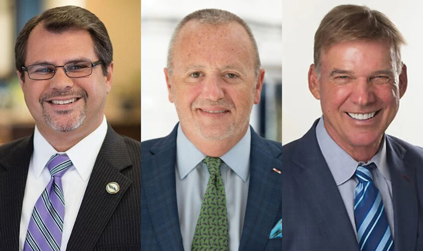 The current Republican field for Florida Senate, District 7. L-R: Tom Leek, David Shoar, and Gerry James.