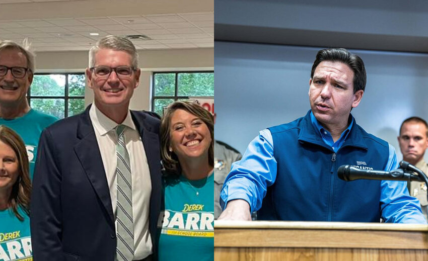 Barrs (left) received DeSantis' endorsement in his first political campaign.