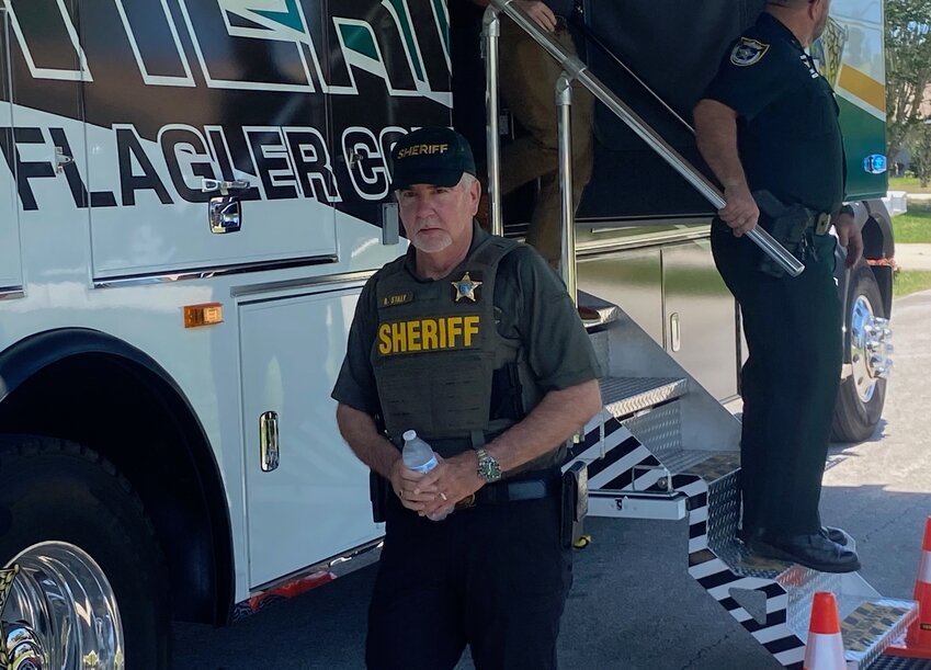 Flagler Sheriff Rick Staly on the job in 2024.