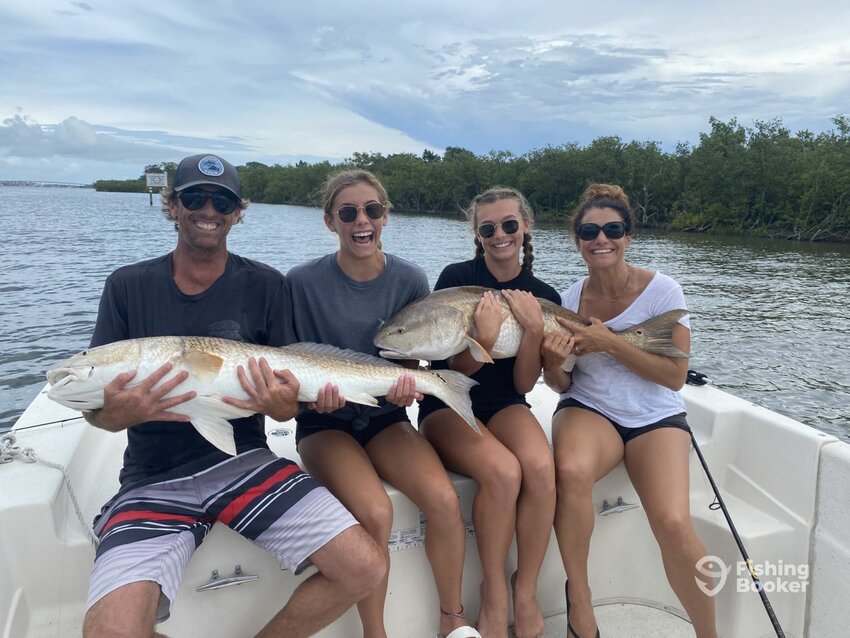 Two sizeable red drum caught with Big Al's Inshore Charter Service.