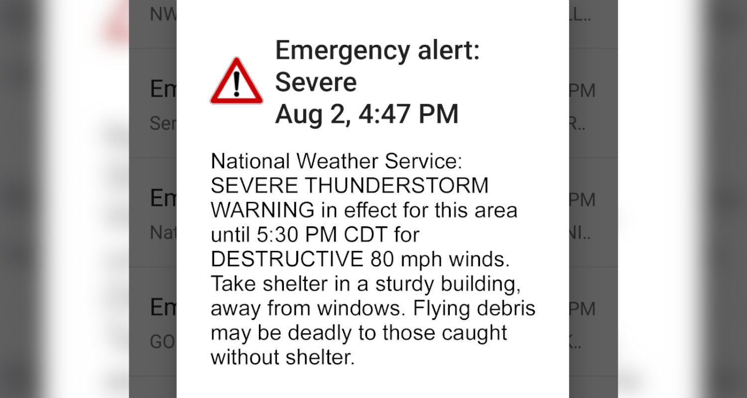 Nws Destructive Severe Thunderstorm Category To Trigger Wireless