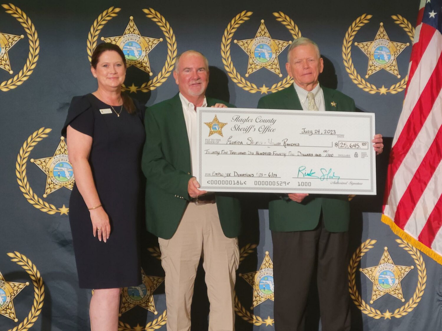 Flagler County Sheriff's Office Employees Donate $25,645 to Florida Sheriffs Youth Ranches