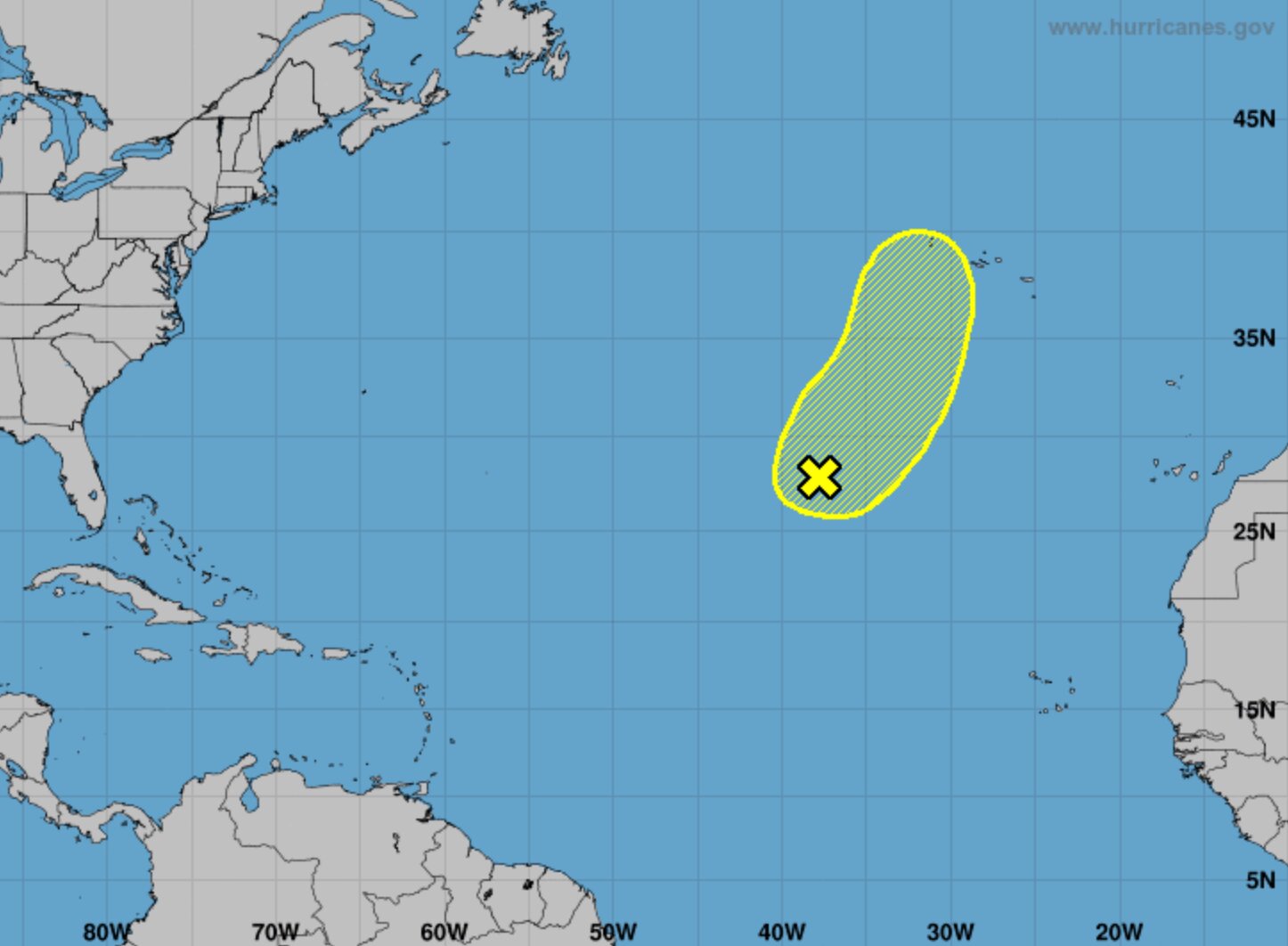 NHC Tracking 'Invest 90L' Storm in Atlantic Ocean