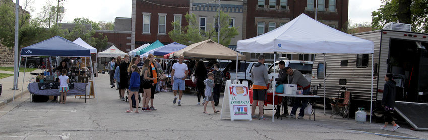 More than a dozen vendors show for the first day of the 2019 Warrensburg Farmers&rsquo; Market on May 4, 2019.