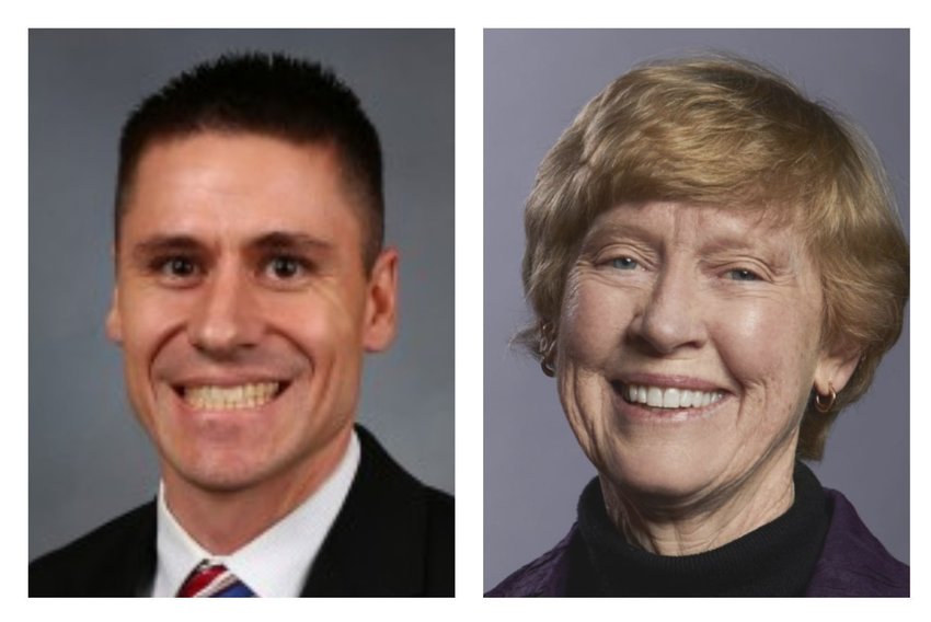 Rep. Deb Lavender (right) is challenging Sen. Andrew Koenig in the 15th Senate District