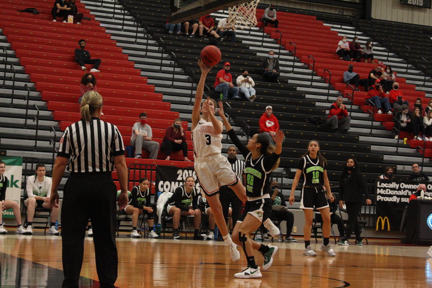 Central Missouri senior Gigi McAtee attempts a layup against Northeastern State on Thursday, Jan. 21 at the UCM Multipurpose Building.