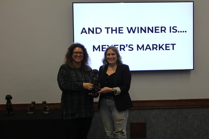 Meyer&rsquo;s Market is awarded Business of the Year by Warrensburg Main Street during the annual Warrensburg Main Street Evening of Excellence  on Thursday, Jan. 6.