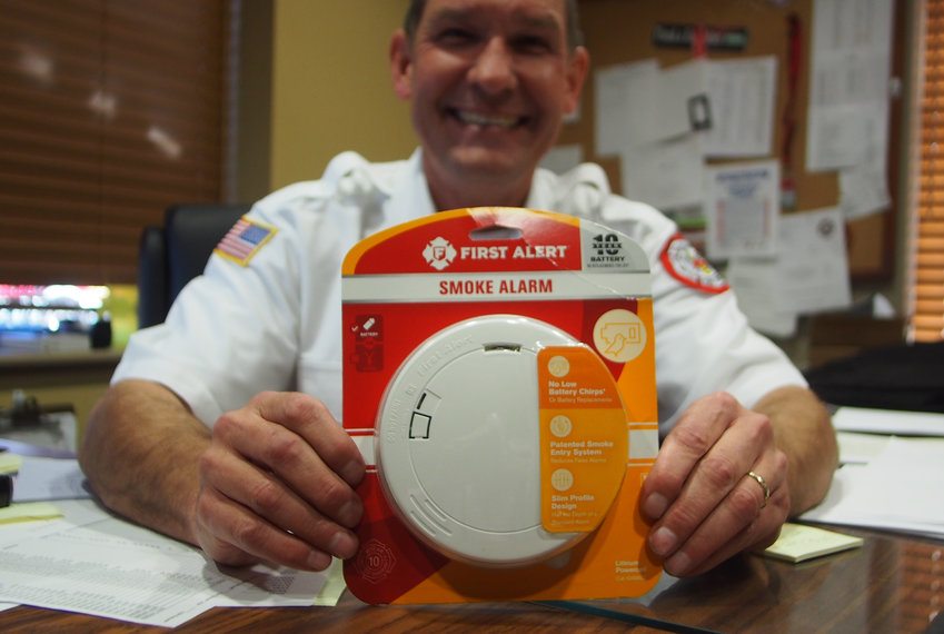 Sedalia Fire Chief Matt Irwin worked with Lowes to get smoke detectors with 10-year batteries. They are free at the fire station.