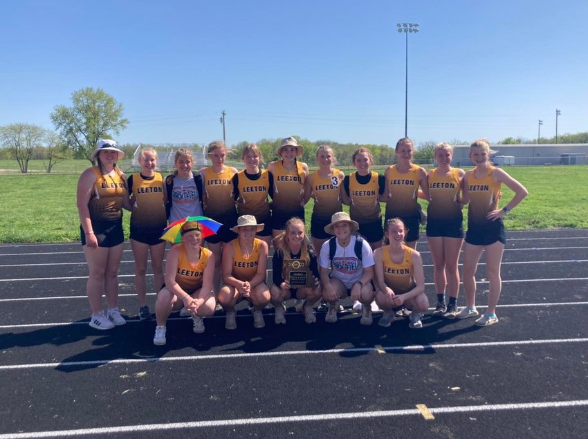 Leeton girls track finished second in the Class 1 District 6 meet on Saturday, May 7, at Midway High School.