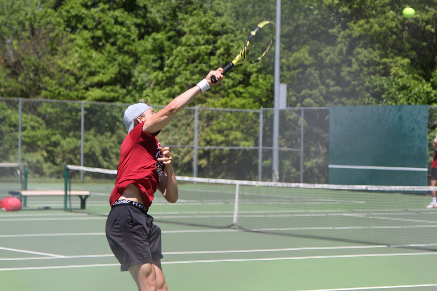 Warrensburg sophomore Quinn Conley competes in the Class 1 sectional round Monday, May 16, in Independence.