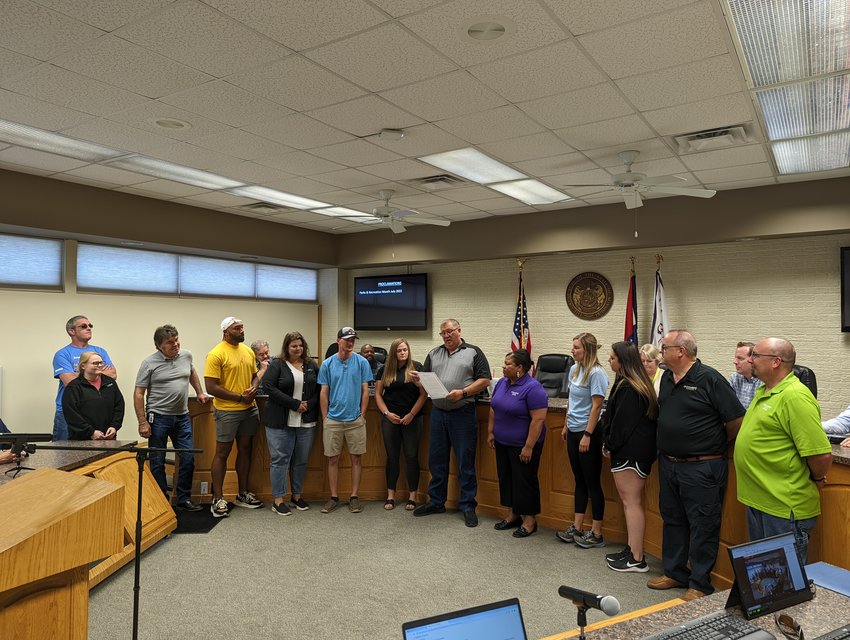 Mayor Jim Kushner reads a proclamation during the Monday, July 11, City Council meeting declaring July as Parks and Recreation Month.