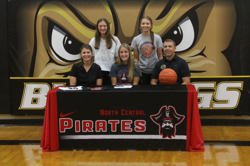 Leeton senior Bailey Fleming signed her letter of intent to play basketball at North Central Missouri College on Tuesday, Nov. 8, at Leeton High School.