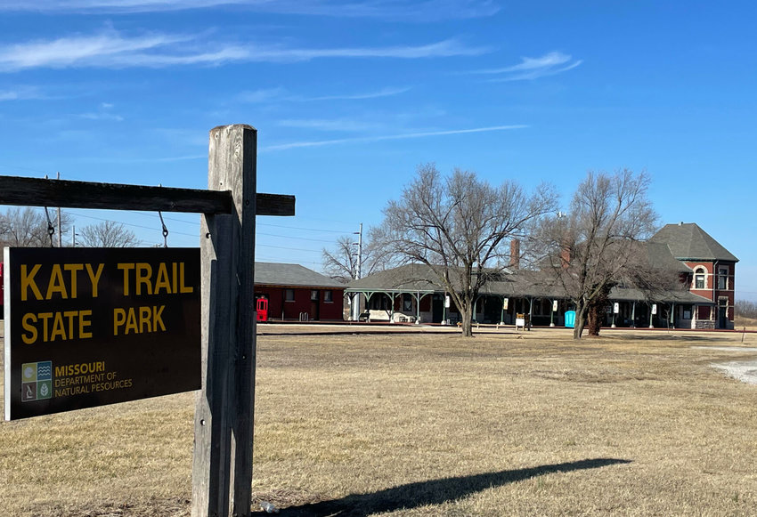 The Katy Trail runs directly through Sedalia passing the Katy Depot, seen Friday. The state trail is vying for the top spot on USA TODAY's 10Best Recreational Trails ranking.   Photo by Chris Howell | Democrat