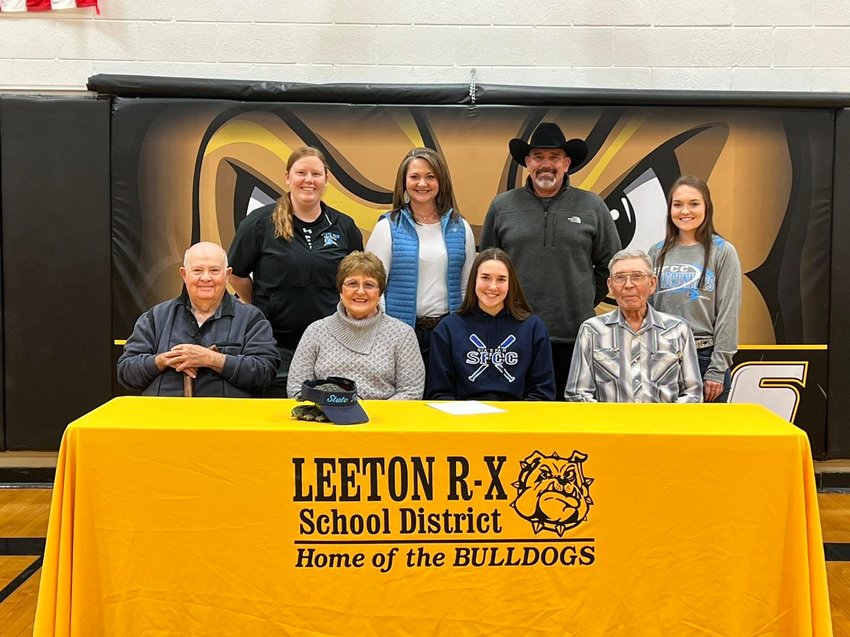 Leeton senior Jordan Crooks signed her letter of intent to play softball for State Fair Community College on Friday, Feb. 3, at Leeton High School.