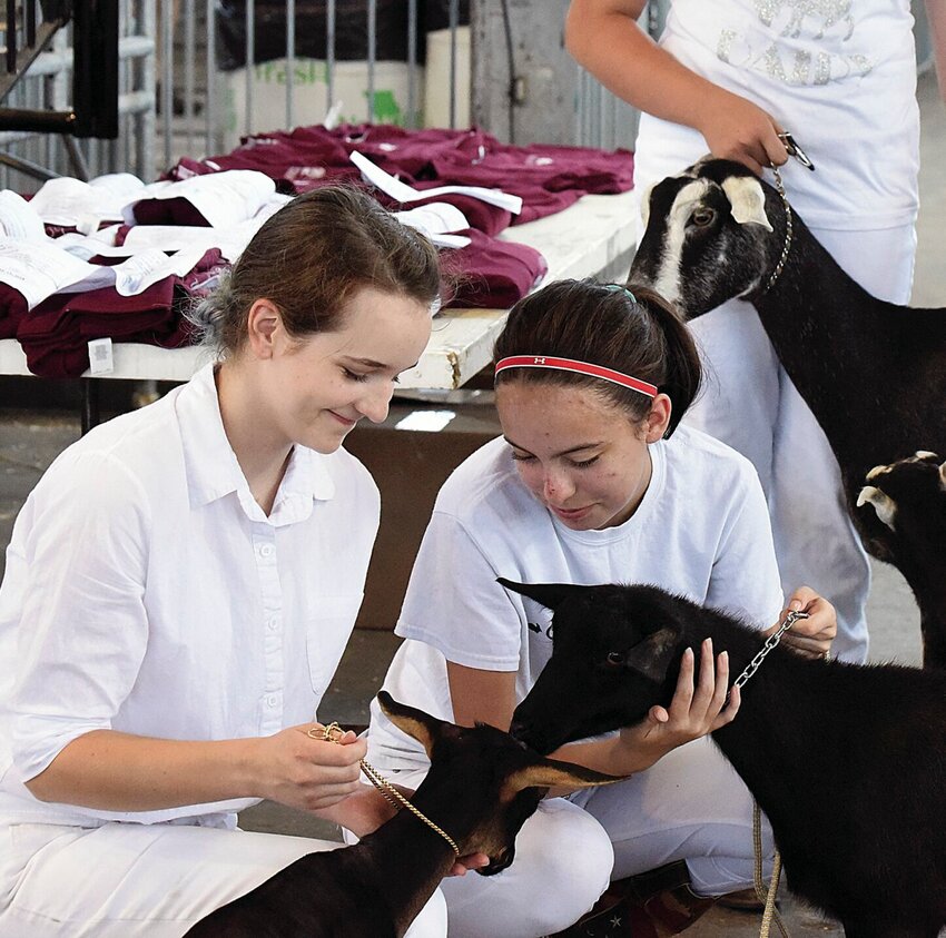 Two young women participate in an agriculture event on the Missouri State Fairgrounds in 2018. The 2023 Missouri Women in Agriculture Conference is slated to come to Sedalia from Sept. 18-20. This is the first time for the event to be hosted in Sedalia.
