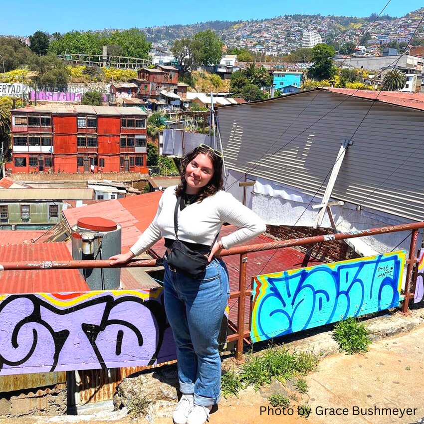 Grace Bushmeyer poses for a photo while she was studying abroad in Argentina as a college student.