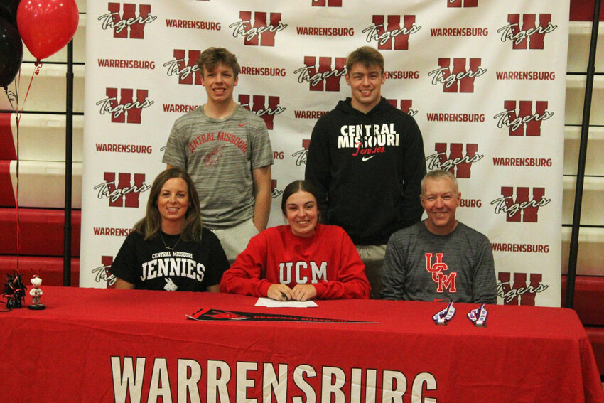 Warrensburg senior Reece Nimmo signed her letter of intent to play golf at the University of Central Missouri on Wednesday, Nov. 8, at Warrensburg High School.