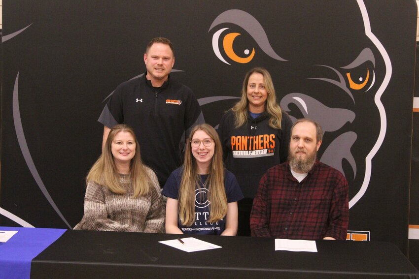Knob Noster senior Makenzie Seiler signed her letter of intent to play volleyball at Cottey College on Thursday, March 7, at Knob Noster High School.