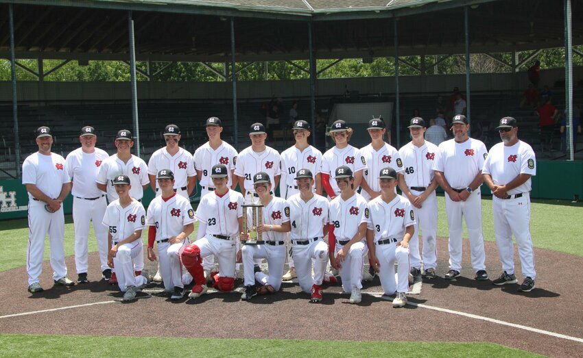 Mule Club Post 131 poses for a team photo after winning the Sedalia Post 642 Memorial Day Tournament on Monday, May 27, at Liberty Park Stadium.