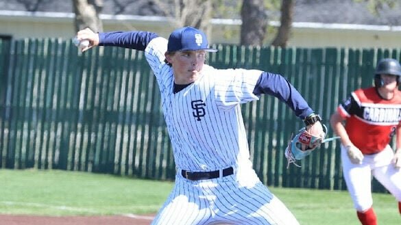 Now-former State Fair Community College pitcher Dawson Torpey pitches the ball during a game this past spring. Torpey announced his intent to play at the University of Central Missouri this past spring.   Photo courtesy of Dawson Torpey