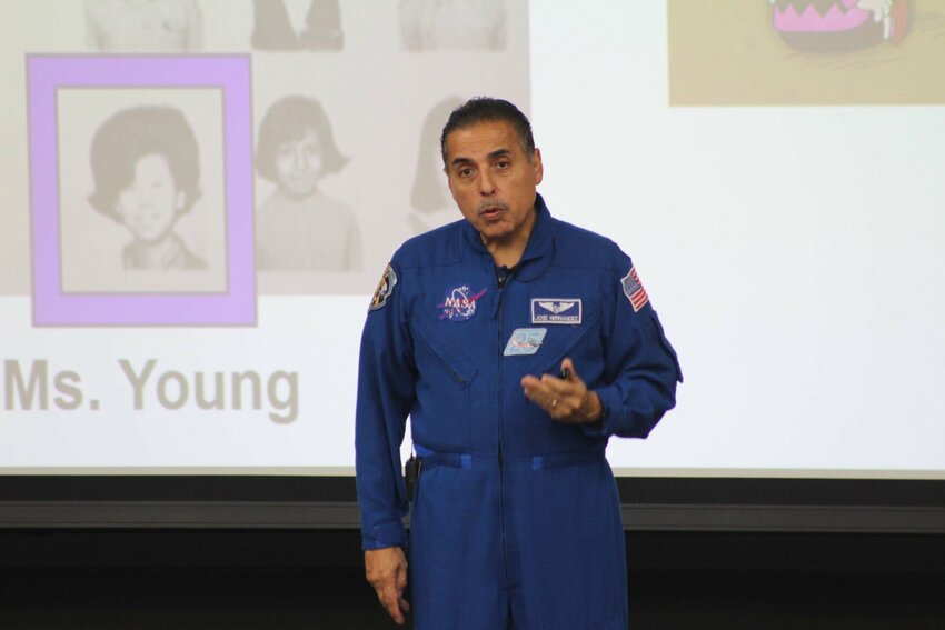 Hernández shares his father's recipe for success on Wednesday, Oct. 9, at Nahm Auditorium. “This is what I live by every day,” Hernández said.