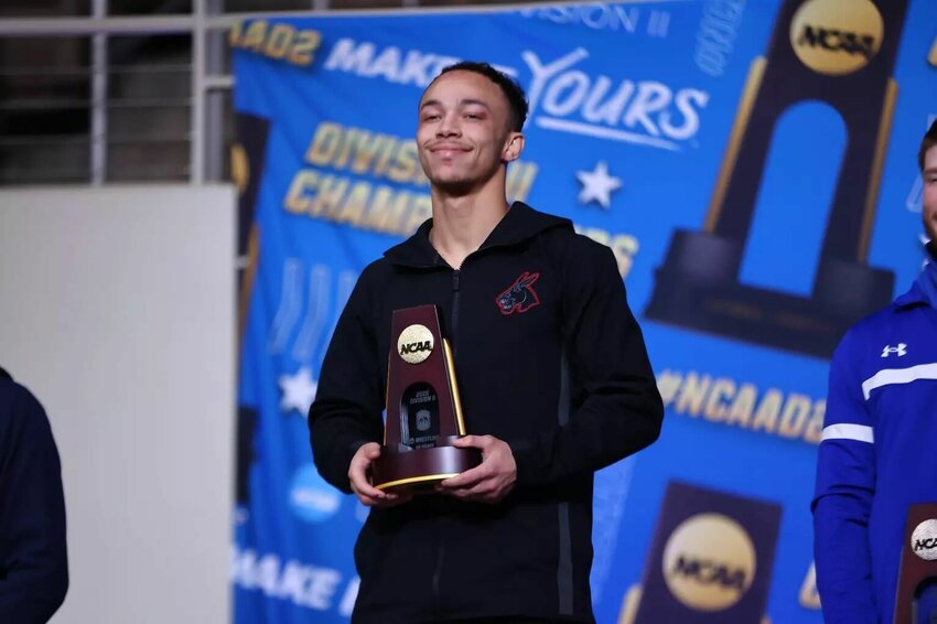 Jakason Burks claimed the 125-pound NCAA Division II National Championship on Saturday, March 15, in Indianapolis.&nbsp;