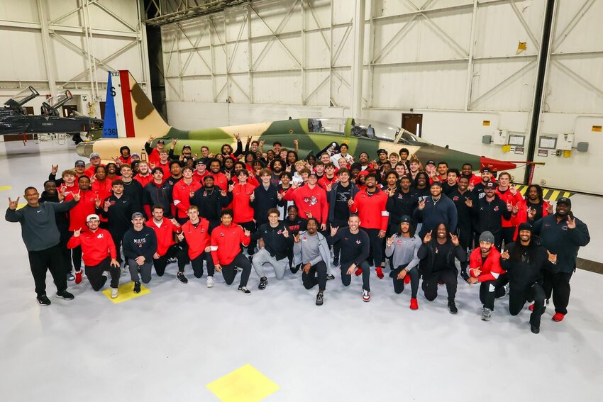 Mules football visited Whiteman Air Force Base on Friday, April 4.&nbsp;