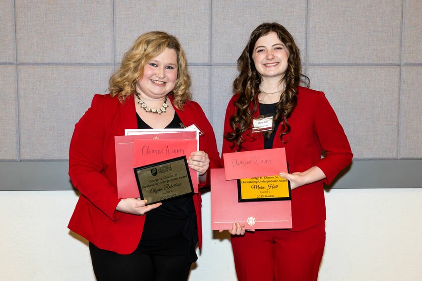 Alyssa Robertson, left, and Marie Hall are the 2025 Charno Award recipients.