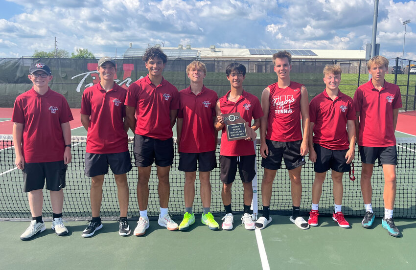 Warrensburg boys tennis clinched the MSHSAA Class 2 District 7 title with a 5-0 win against Willard on Thursday, May 8, at the Warrensburg Activities Complex.