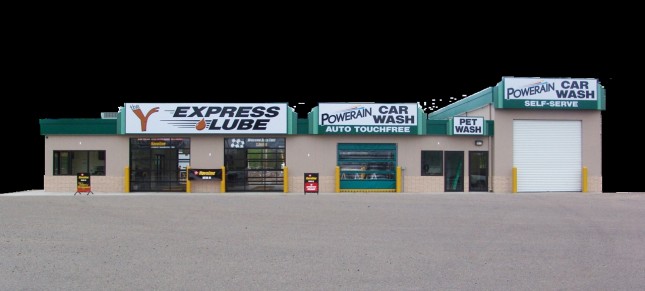 Look for the Y Express Lube and Wash at the junction of Hwy. 1 and 169 and Cty. Rd. 77.