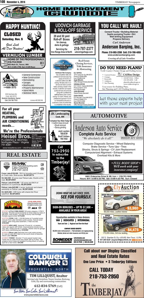 Click here to view the legal notices and classifieds from page B10