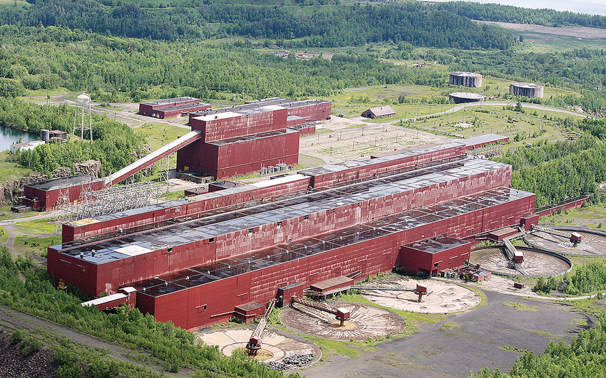 An aerial view of the former LTV taconite   processing plant now owned by PolyMet, a subsidiary of Glencore.