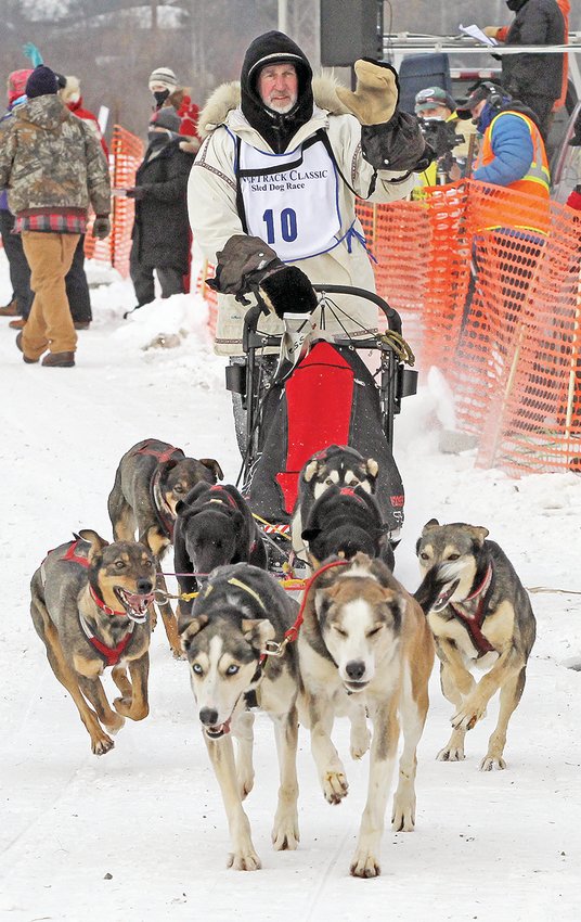 The 2021 WolfTrack Classic eight-dog race winner was Michael Bestgen. He also won the 50-mile event in 2020.