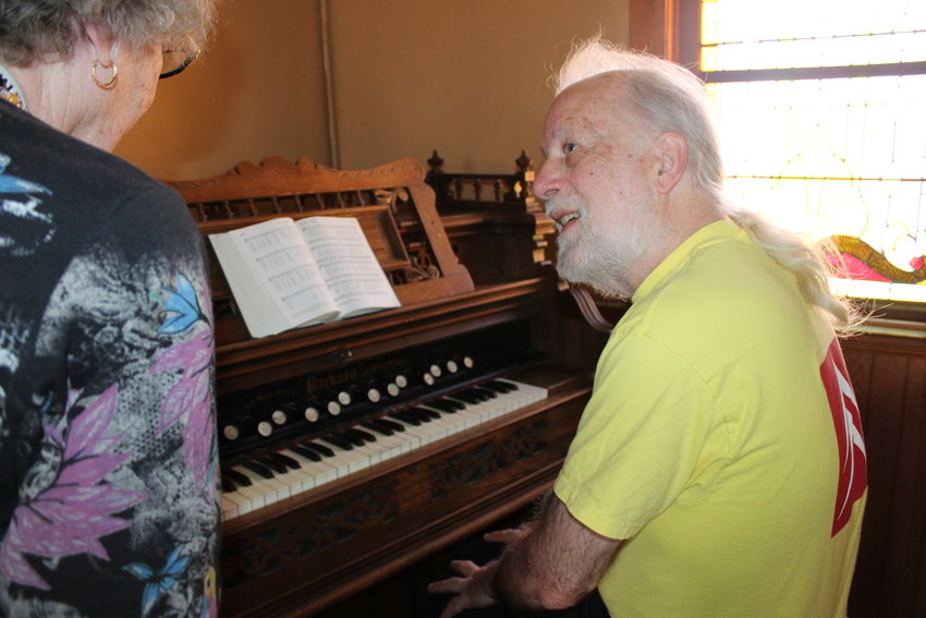Minnesota Public Radio host Michael Barone took some time to visit the antique reed organ at the Lake Vermilion Cultural Center last weekend. Barone is the host of the nationally-syndicated organ music program &ldquo;Pipedreams.&rdquo;