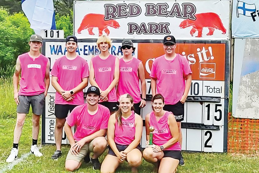The Alaspa Bunch  from Embarrass beat out another Embarrass team in the championship game to take home top honors in this year's Red Bear Wiffleball tournament.