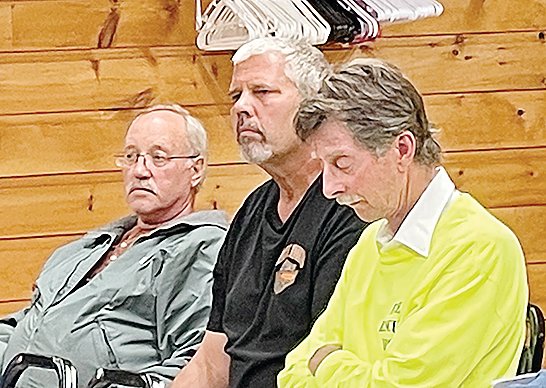 Greenwood fire department officers (l-r) Mike Indihar, David Fazio, and Rick Worringer were dismissed as officers by board action Tuesday night.