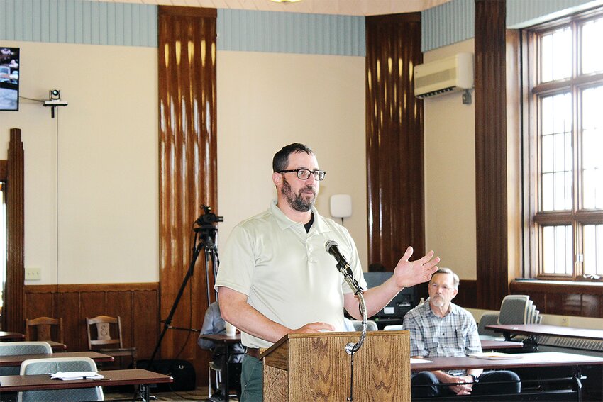 Aaron Kania of the National Forest Service spoke to the Ely City Council on June 6 about regional fire danger.