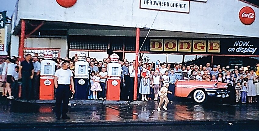 A party at Peyla&rsquo;s   Arrowhead Garage in Tower for the arrival of the  1957 Dodge models.