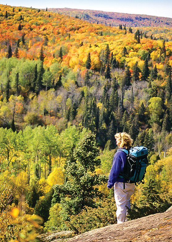 An overlook on the North Country National Scenic Trail in northeastern   Minnesota.  The 4,800-mile trail will pass through Ely and Tower-Soudan.