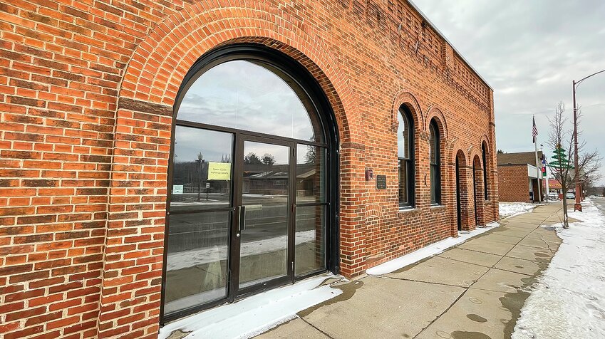 The front of the Old Fire Hall after last summer&rsquo;s exterior brick repair and tuckpointing.