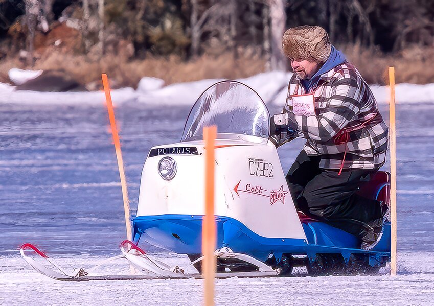 A classic mid-1960s   vintage Polaris Colt likely   brought back memories for   many baby boomers who   grew up snowmobiling.