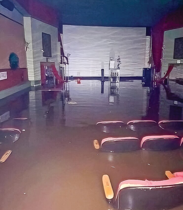 Water inundated virtually all of the seating at the Comet Theater during this past week&rsquo;s flooding.