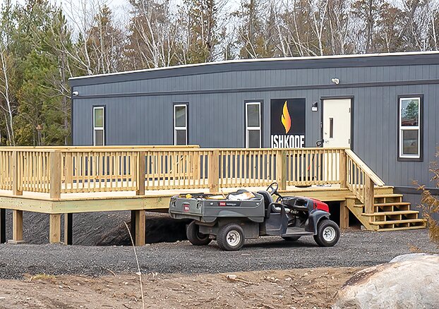 The new cannabis   dispensary is nearing   completion on the Vermilion Reservation.
