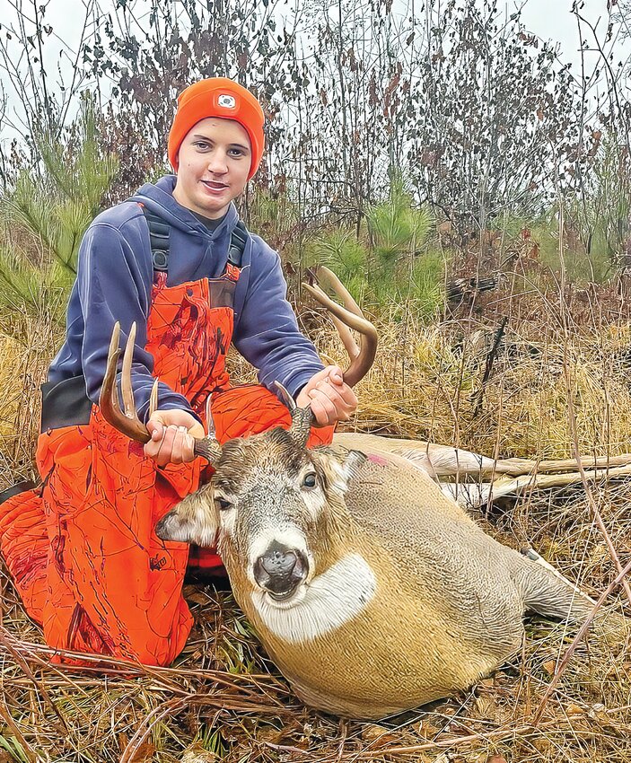 Vince Kajala, of Cook, shot this huge ten-pointer on family property near Cook.  During past seasons, his father and grandfather had previously shot large deer in the same spot.